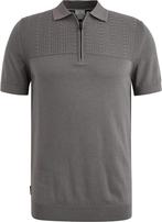 Cast Iron Half-Zip Polo Structure Antraciet maat M Heren, Kleding | Heren, Polo's, Nieuw, Verzenden, Maat 48/50 (M), Cast Iron