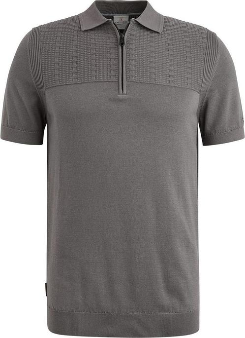 Cast Iron Half-Zip Polo Structure Antraciet maat M Heren, Kleding | Heren, Polo's, Grijs, Nieuw, Maat 48/50 (M), Verzenden