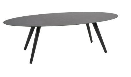 Ovale Tuintafel 240 cm Mojito Negro Keramiek Lesli Living, Tuin en Terras, Tuintafels, Verzenden