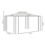 TRUUSK Tuinpaviljoen Met Zonnedak 3,65x3x2,75m, Robuust Pavi, Tuin en Terras, Verzenden, Nieuw