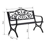 Tuinbank Utav 127x53x79 cm donkergrijs met groene patina cas, Verzenden, Nieuw