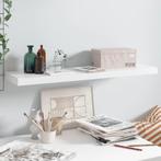 vidaXL Wandschap zwevend 90x23,5x3,8 cm MDF hoogglans wit, Verzenden, Nieuw