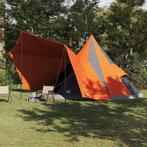 vidaXL Familie Tipi Tent met dak Grijs en Oranje 510 x 690 x, Caravans en Kamperen, Tenten, Verzenden, Nieuw