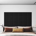 vidaXL Wandpanelen 12 st 1,08 m² 30x30 cm stof zwart, Verzenden, Nieuw