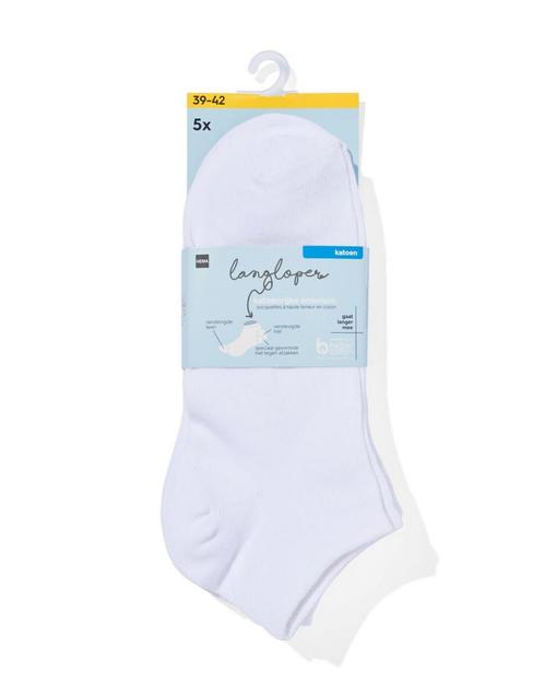 HEMA Dames enkelsokken met katoen - 5 paar wit 2+1 gratis, Kleding | Dames, Sokken en Kousen, Nieuw, Verzenden