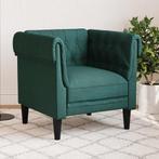 vidaXL Fauteuil Chesterfield-stijl stof donkergroen, Verzenden, Nieuw, Eenpersoons, Stof