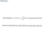 Zilveren paperclip schakel ketting 45 cm 2.2 mm, Sieraden, Tassen en Uiterlijk, Kettingen, Verzenden, Nieuw, Zilver