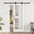 vidaXL Schuifdeur Handmatig Wit 73.5 x 198.5 cm Hout en, Doe-het-zelf en Verbouw, Deuren en Horren, Verzenden, Nieuw