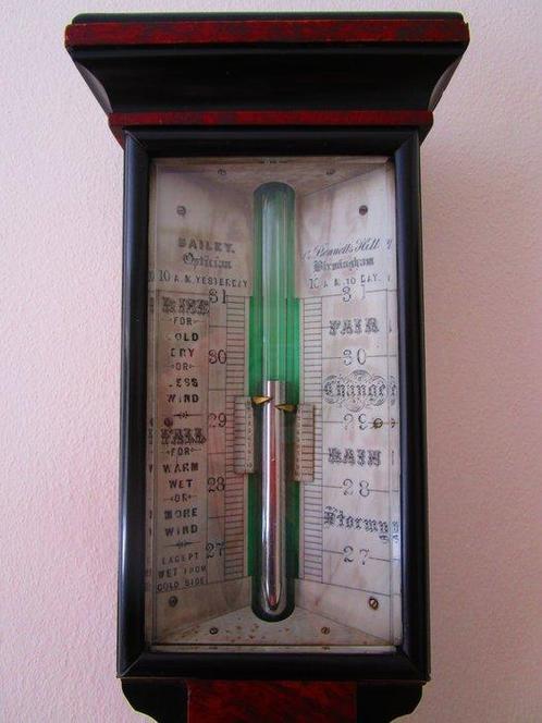 Stick barometer - Hout - Kustwaarschuwingsbaromete, Antiek en Kunst, Antiek | Overige Antiek