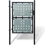 vidaXL Poort enkel 100x200 cm zwart, Tuin en Terras, Verzenden, Nieuw