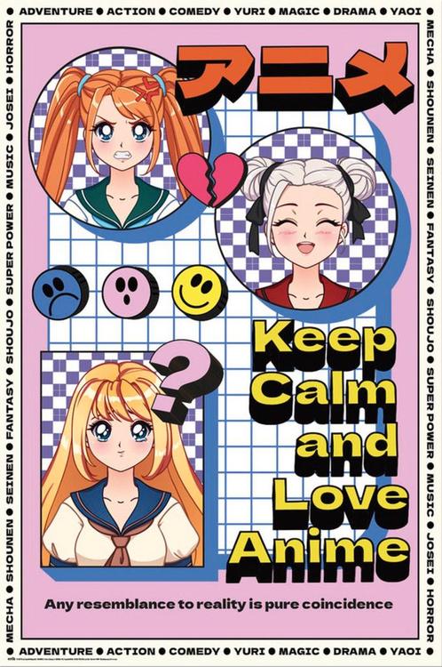 Poster Keep Calm and Love Anime 61x91,5cm, Verzamelen, Posters, Nieuw, A1 t/m A3, Verzenden