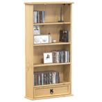 vidaXL Cd-kast Corona 52x17,5x103 cm massief grenenhout, Huis en Inrichting, Kasten | Boekenkasten, Verzenden, Nieuw, Grenenhout