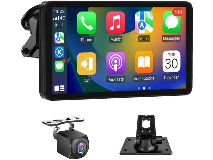 Olvy Carplay Scherm - Multimedia Autoradio - Draadloos, Huis en Inrichting, Woonaccessoires | Overige, Nieuw, Verzenden