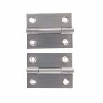Benson RVS scharnieren - 50,8 mm - Inclusief schroeven -..., Doe-het-zelf en Verbouw, IJzerwaren en Bevestigingsmiddelen, Ophalen of Verzenden