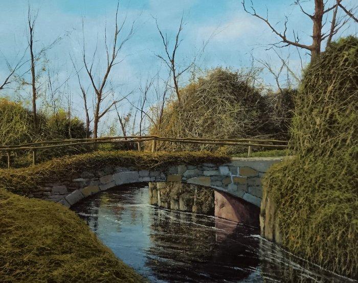 Ciro Sansone Mirabito (1946) - Canale Olona, Antiek en Kunst, Kunst | Schilderijen | Klassiek