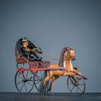 Figuur - Decoratieve Buggy met menner (antiek model) -