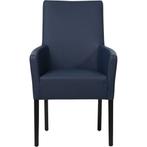 Leren eetkamerstoel Just met armleuning - Toledo Kobalt, Huis en Inrichting, Stoelen, Overige kleuren, Bohemian, Eigentijds, Klassiek, Retro, Romantisch, Scandinavisch