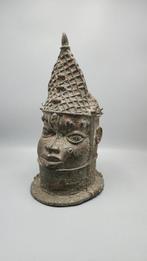 prachtige bronzen kop - bini/edo - Nigeria  (Zonder, Antiek en Kunst