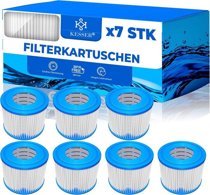 KESSER® Filter voor Whirlpool 7 x filterpatronen, vervanging, Tuin en Terras, Overige Tuin en Terras, Nieuw, Verzenden