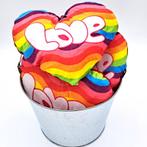 Miss Bucket -  Regenboog hart kussen LOVE, Verzenden, Nieuw