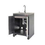 Werkplaatskast matzwart met 2 deuren inclusief zeeppomp, RVS, Doe-het-zelf en Verbouw, Werkbanken, Ophalen of Verzenden, Nieuw