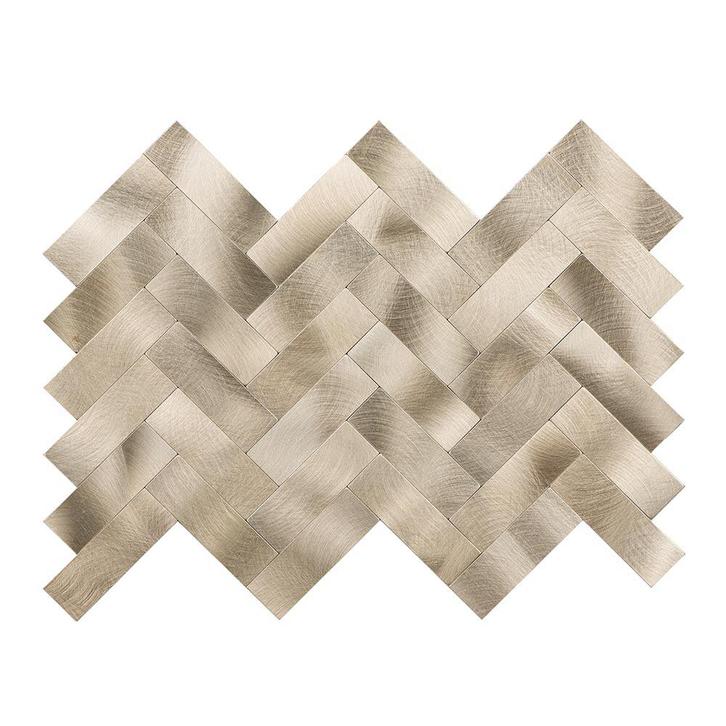 Zelfklevend Mozaiek Visgraat Goud, Doe-het-zelf en Verbouw, Tegels