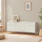 Tv-meubel - beige - 146 x 35 x 62 cm, Huis en Inrichting, Verzenden, Nieuw, 150 tot 200 cm