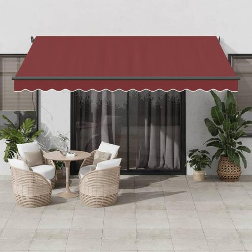 vidaXL Luifel handmatig uittrekbaar met LEDs 400x300 cm, Tuin en Terras, Zonneschermen, Nieuw, Verzenden