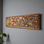 Wanddecoratie - Handcrafted Wooden Mosaic Wall Panel -