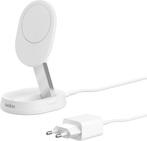 Belkin, Draadloze oplader Qi2 15W met standaard, Wit, Verzenden, Nieuw