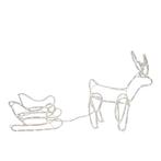 Kerst vloerlamp rendier met slee 116cm incl. LED met timer, Diversen, Kerst, Verzenden, Nieuw