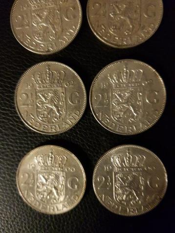 Nederland. Juliana. 2 1/2 Gulden 1959/1966, 10 stuks (Zonder beschikbaar voor biedingen