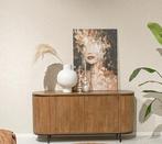 Dressoir ‘Noor’ – Naturel Hout/Zwart | 170 cm, Ophalen, Nieuw