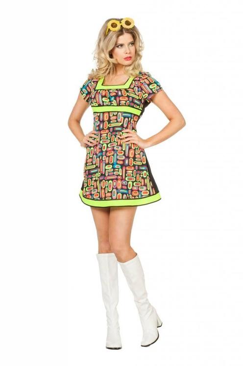 Neon Popart jurk vrouw, Kleding | Dames, Carnavalskleding en Feestkleding, Nieuw, Ophalen of Verzenden