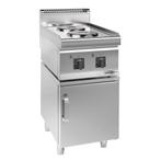 GGM Gastro | Elektrisch fornuis  - 4,6 kW - 2 ronde platen -, Verzenden, Nieuw, Inbouw