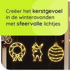 Kerstverlichting Raam Kerstkrans + Kerstbal + Kerstman -, Diversen, Kerst, Verzenden, Nieuw