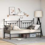 vidaXL Bedframe voor een daybed met hoofdeinde Zwart 75 x, Huis en Inrichting, Verzenden, Nieuw, Zwart, Metaal