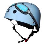 Kiddimoto Kinder Fietshelm Blue Goggle Medium (53 - 58 cm), Verzenden, Nieuw