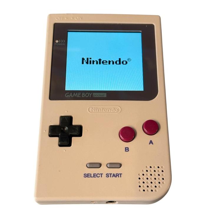 Gameboy pocket grey met IPS scherm, Spelcomputers en Games, Spelcomputers | Nintendo Game Boy, Verzenden