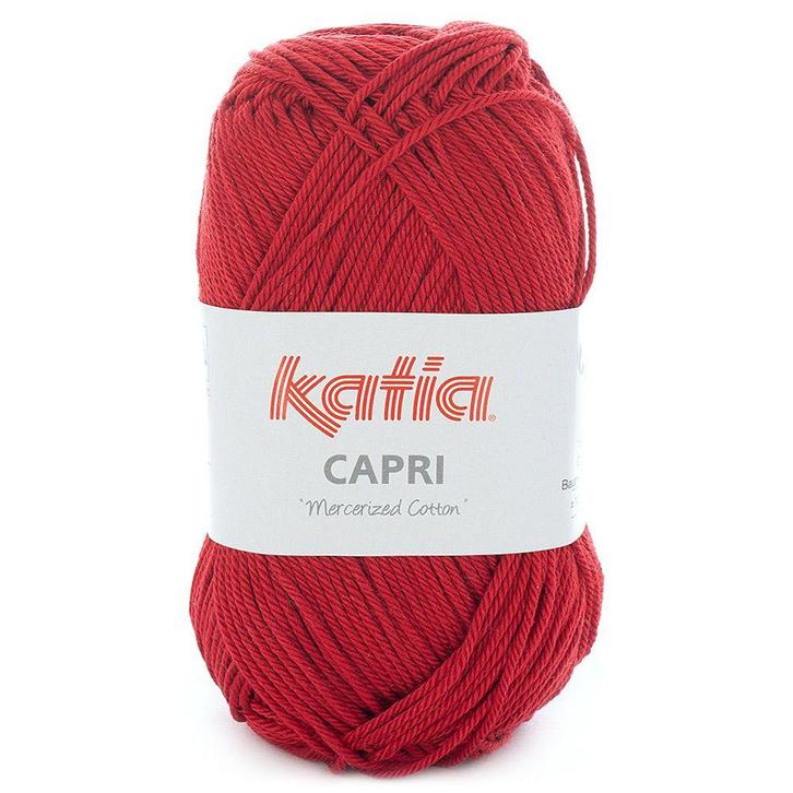 Katia Capri - 82150 wijnrood - Katoen Garen, Hobby en Vrije tijd, Breien en Haken, Ophalen of Verzenden