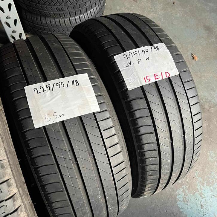 2 x Michelin Primacy 4 225-55-18 Zomerbanden 5,5mm, Auto-onderdelen, Banden en Velgen, 18 inch, Zomerbanden, 225 mm, Personenwagen