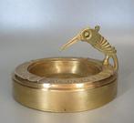Asbak / sigaren knipper met vogel - Schaal - Messing