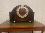 Amsterdamse School klok, Tafelklok - Art Deco Hout, Messing,, Antiek en Kunst, Antiek | Klokken