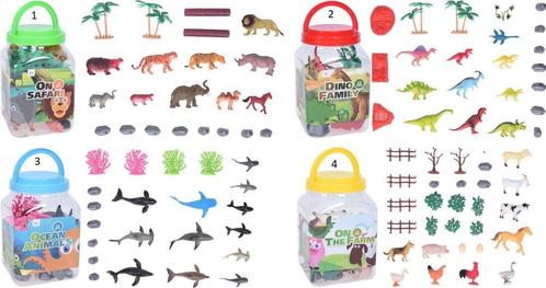 Dieren speelfiguren set in opbergton - 1 set assorti uitgele, Kinderen en Baby's, Speelgoed | Overig, Ophalen of Verzenden