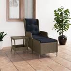 vidaXL 2-delige Loungeset met kussens poly rattan bruin, Tuin en Terras, 2 zitplaatsen, Nieuw, Loungeset, Verzenden