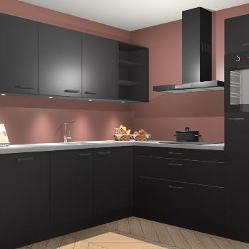 Zwarte keuken Luanda 101492, Huis en Inrichting, Keuken | Complete keukens, Verzenden