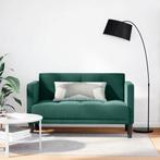 vidaXL Loveseat bank donkergroen 111 cm fluweel, Huis en Inrichting, Banken | Bankstellen, Verzenden, Nieuw, Stof