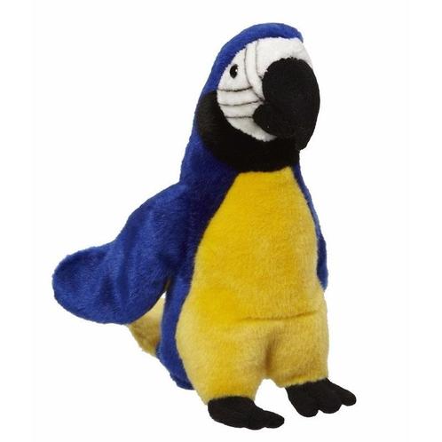 Pluche papegaai blauw 21 cm - Knuffel papegaaien, Kinderen en Baby's, Speelgoed | Knuffels en Pluche, Ophalen of Verzenden