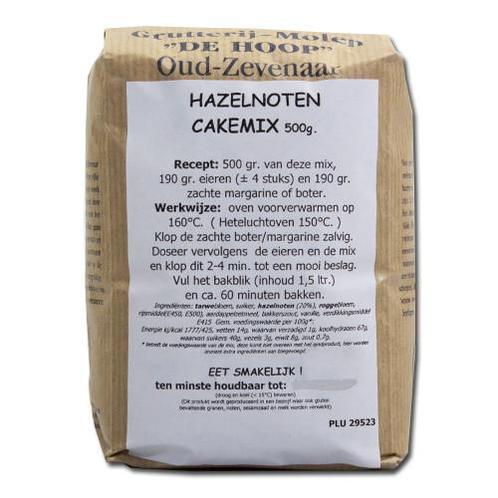 Molen de Hoop Hazelnootcakemix 500gr, Hobby en Vrije tijd, Taarten en Cupcakes maken, Nieuw, Verzenden