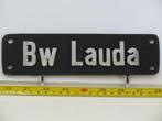 Lokschild BW  Lauda (Spoorwegen 1:1), Verzamelen, Spoorwegen en Tramwegen, Ophalen of Verzenden, Gebruikt, Overige typen